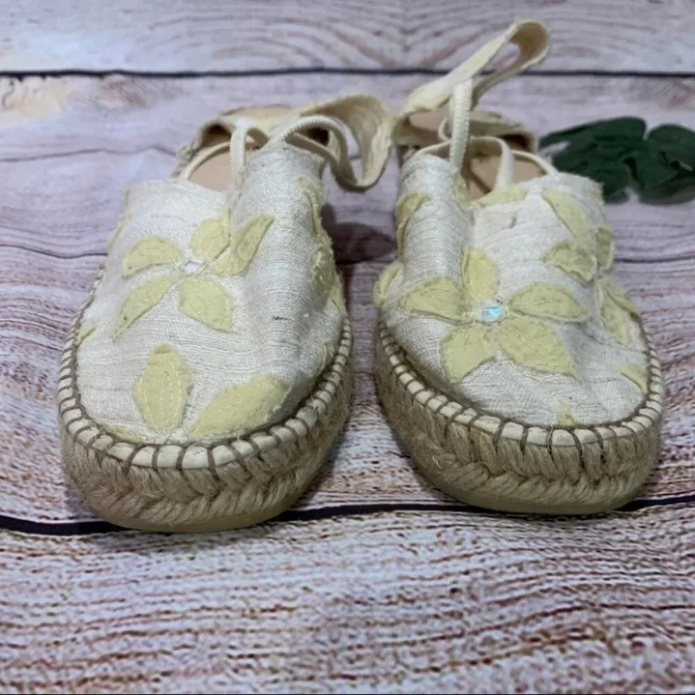 Eric Michael Floral Espadrilles Sandals size 40